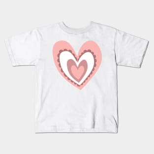 Cool Pink Heart Kids T-Shirt